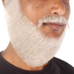 HPO Men's Synthetic Hair Long Beard Cosplay Facial Hair Multiple Color Options