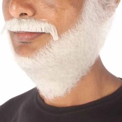 HPO Men's Synthetic Hair Long Beard Cosplay Facial Hair Multiple Color Options