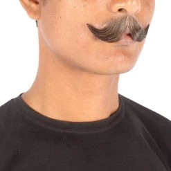 Men's Natural Mustache | Dark Brown | Human Facial Hair | HPO 5 Men's Natural Mustache | Dark Brown | Human Facial Hair | HPO