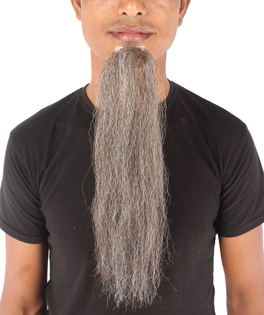 Men's Imperial Long Beard | Grey Synthetic Facial Hair | HPO 1 Men's Imperial Long Beard | Grey Synthetic Facial Hair | HPO