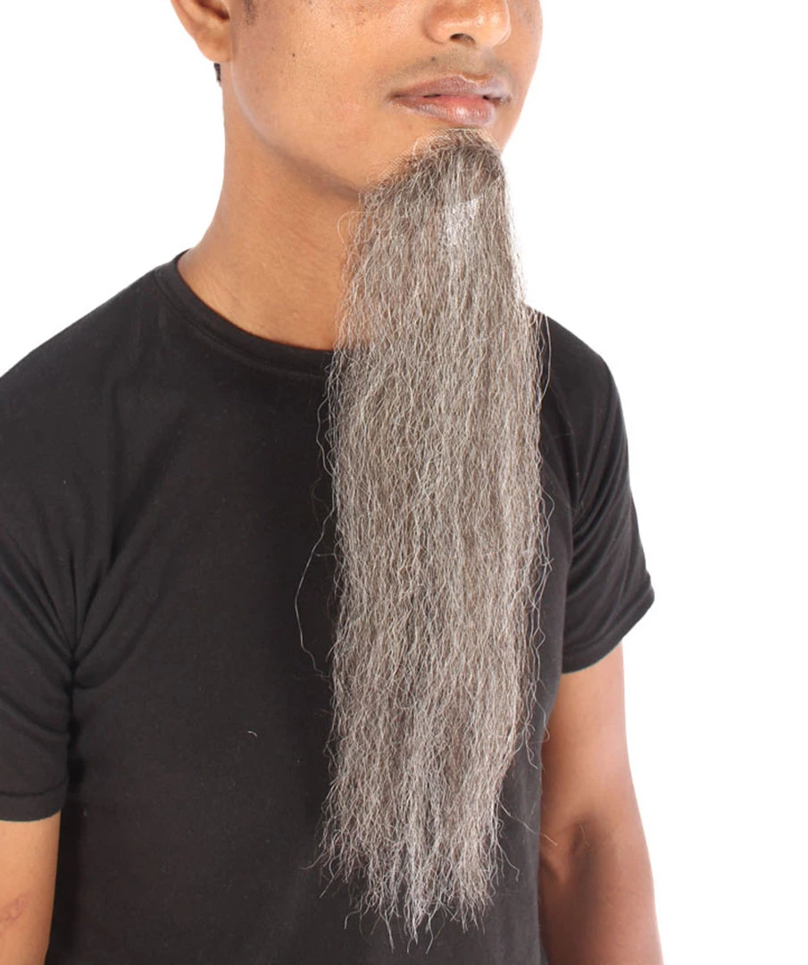Men's Imperial Long Beard | Grey Synthetic Facial Hair | HPO 3 Men's Imperial Long Beard | Grey Synthetic Facial Hair | HPO