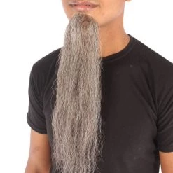 Men's Imperial Long Beard | Grey Synthetic Facial Hair | HPO