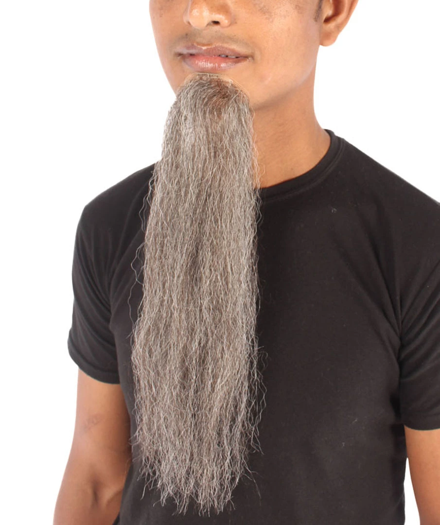 Men's Imperial Long Beard | Grey Synthetic Facial Hair | HPO 2 Men's Imperial Long Beard | Grey Synthetic Facial Hair | HPO