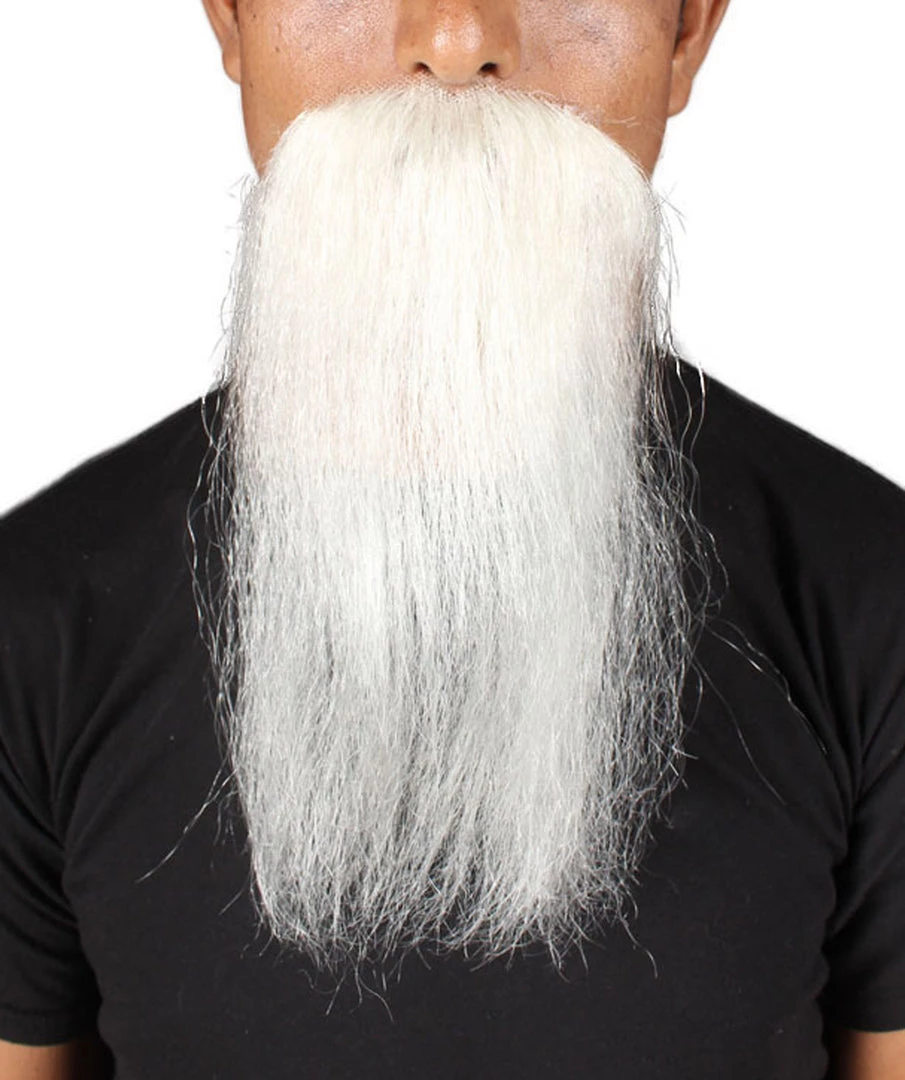 HalloweenPartyOnline Men's Imperial Long Wizard Beard | White Human Facial Hair | HPO 1 HalloweenPartyOnline Men's Imperial Long Wizard Beard | White Human Facial Hair | HPO