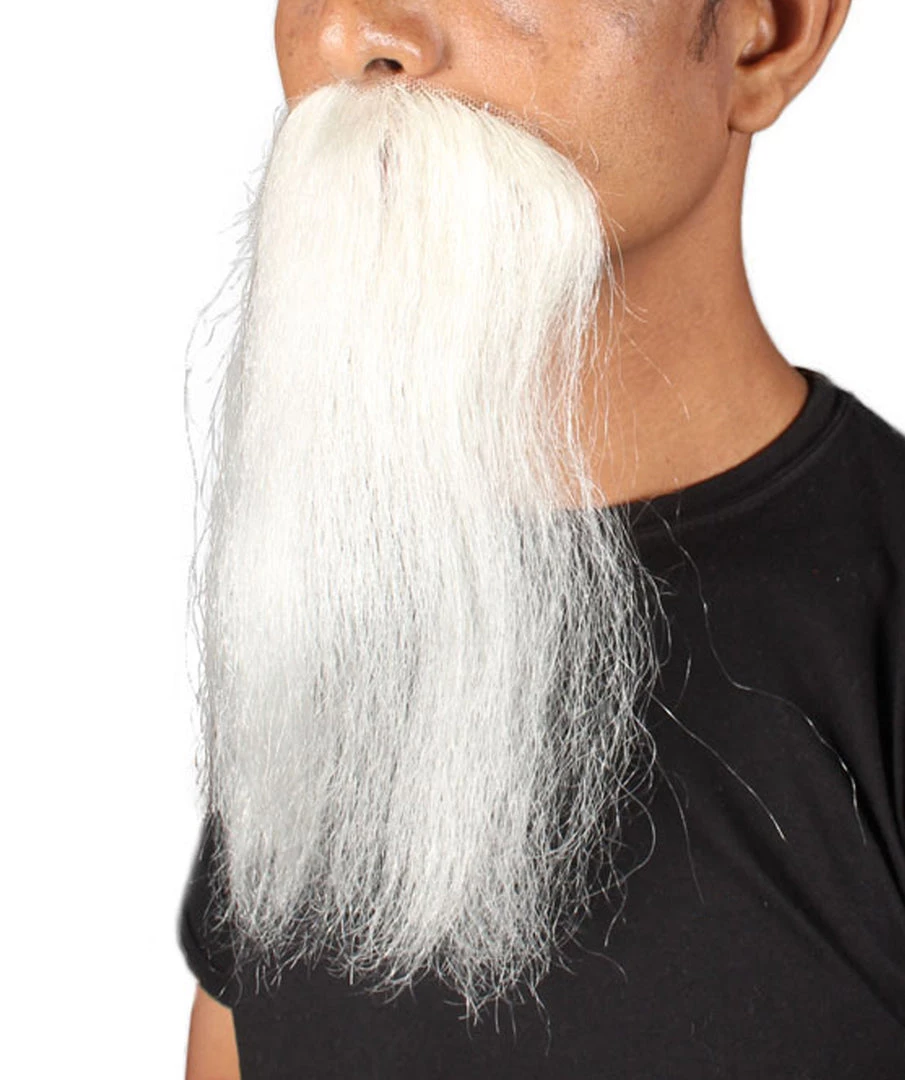 HalloweenPartyOnline Men's Imperial Long Wizard Beard | White Human Facial Hair | HPO 2 HalloweenPartyOnline Men's Imperial Long Wizard Beard | White Human Facial Hair | HPO