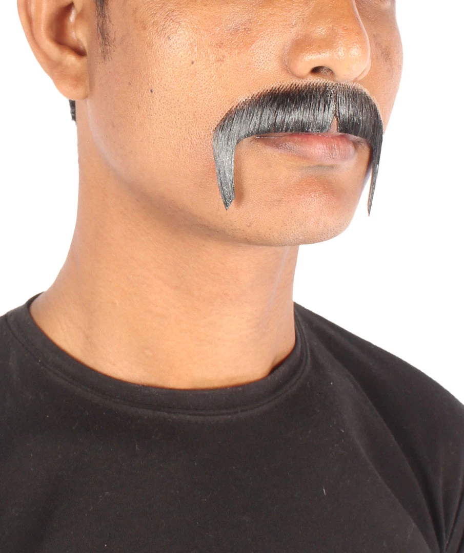 Men's Horseshoe Mustache | Black Facial Hair | Human Hair | HPO 3 Men's Horseshoe Mustache | Black Facial Hair | Human Hair | HPO