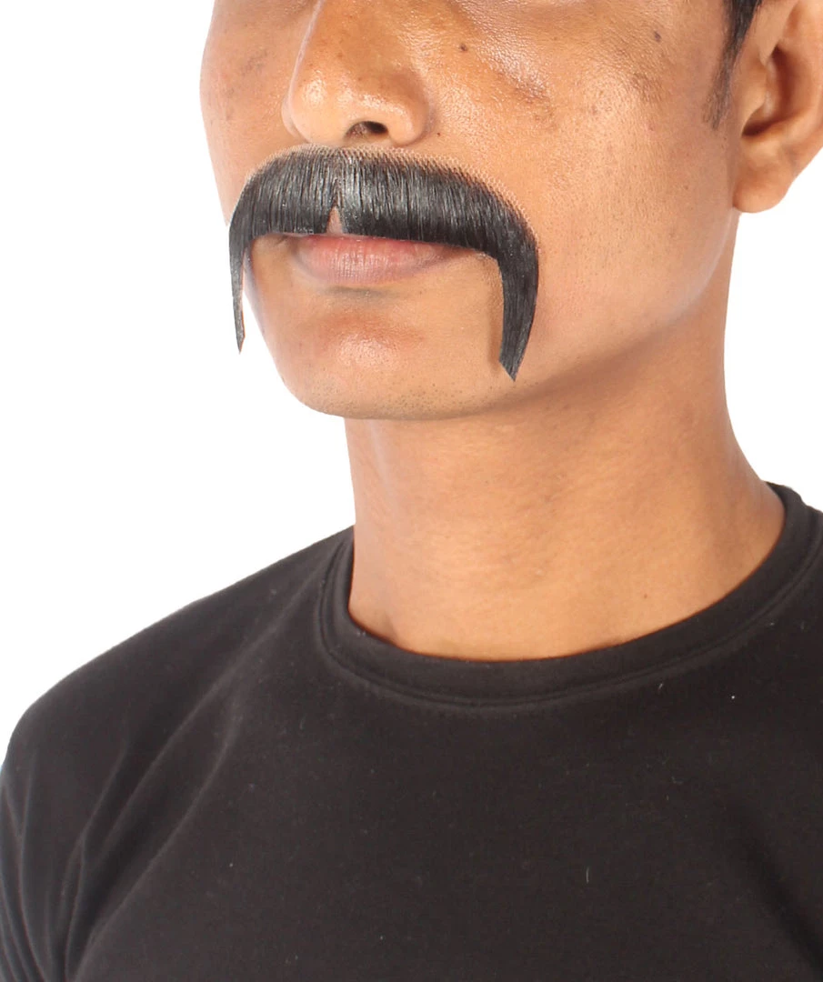 Men's Horseshoe Mustache | Black Facial Hair | Human Hair | HPO 2 Men's Horseshoe Mustache | Black Facial Hair | Human Hair | HPO