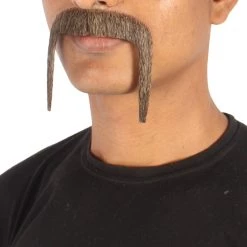 Men's Fu Manchu Mustache | Synthetic Facial Hair | Multiple Colors | HPO