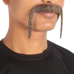 Men's Fu Manchu Mustache | Synthetic Facial Hair | Multiple Colors | HPO