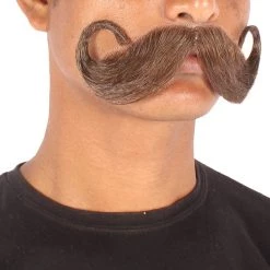 Men's Imperial Mustache | Human Facial Hair | Multiple Colors | HPO