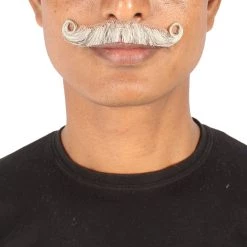 Men's Imperial Curly Mustache | Human Facial Hair | Multiple Color Options | HPO 12 Men's Imperial Curly Mustache | Human Facial Hair | Multiple Color Options | HPO