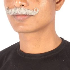 Men's Imperial Curly Mustache | Human Facial Hair | Multiple Color Options | HPO 13 Men's Imperial Curly Mustache | Human Facial Hair | Multiple Color Options | HPO