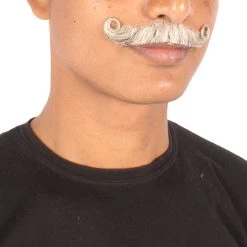 Men's Imperial Curly Mustache | Human Facial Hair | Multiple Color Options | HPO 14 Men's Imperial Curly Mustache | Human Facial Hair | Multiple Color Options | HPO