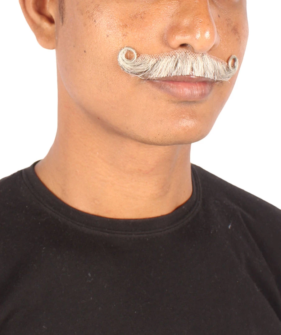 Men's Imperial Curly Mustache | Human Facial Hair | Multiple Color Options | HPO 6 Men's Imperial Curly Mustache | Human Facial Hair | Multiple Color Options | HPO