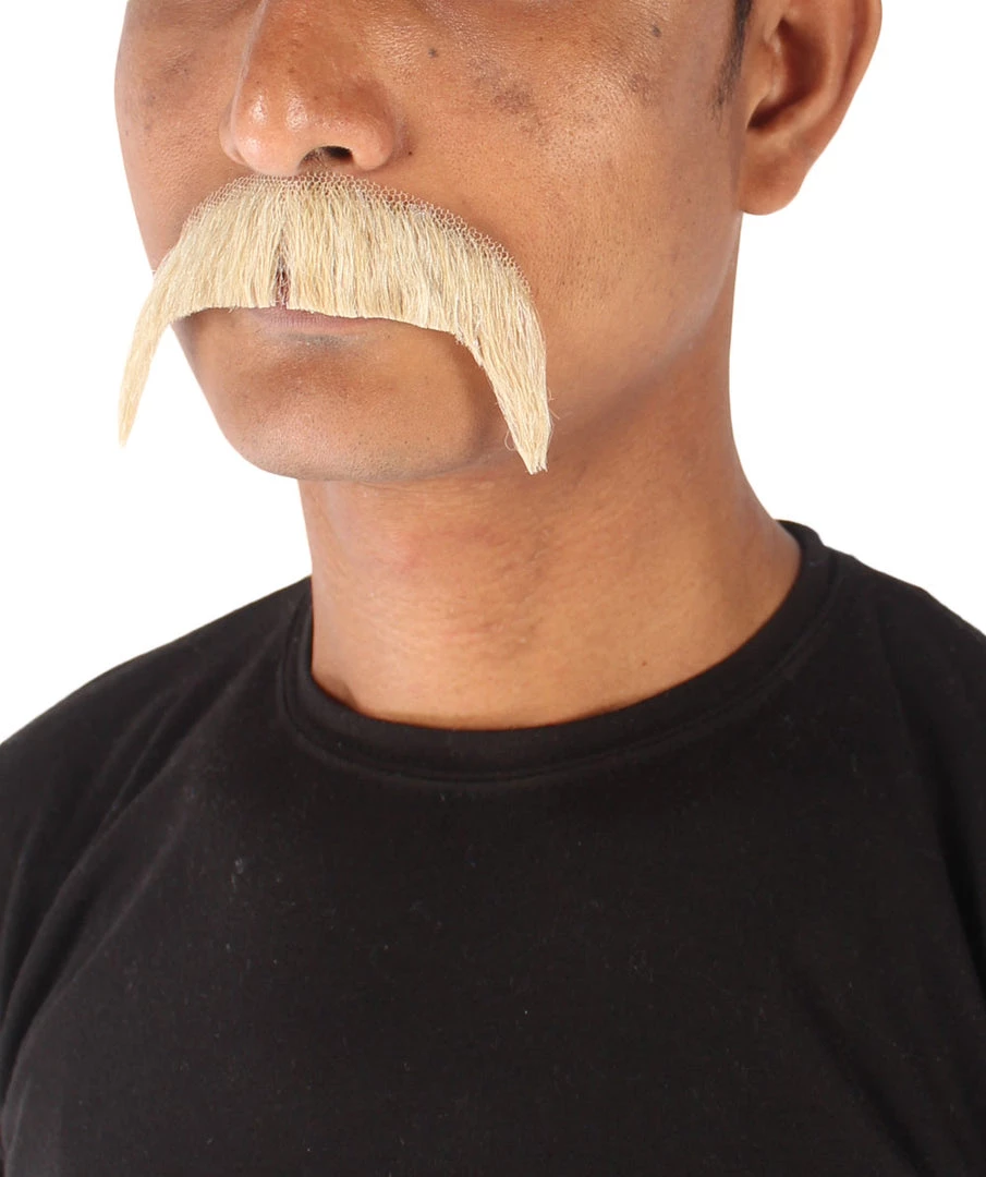 Men's Horseshoe Human Hair Mustache | Facial Hair Multiple Colors Option | HPO 20 Men's Horseshoe Human Hair Mustache | Facial Hair Multiple Colors Option | HPO