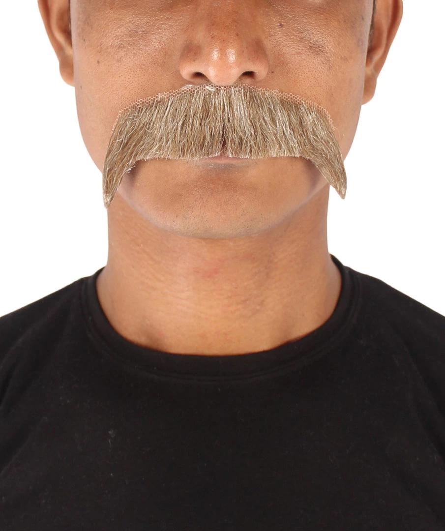 Men's Horseshoe Human Hair Mustache | Facial Hair Multiple Colors Option | HPO 22 Men's Horseshoe Human Hair Mustache | Facial Hair Multiple Colors Option | HPO