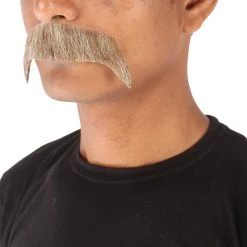 Men's Horseshoe Human Hair Mustache | Facial Hair Multiple Colors Option | HPO 55 Men's Horseshoe Human Hair Mustache | Facial Hair Multiple Colors Option | HPO