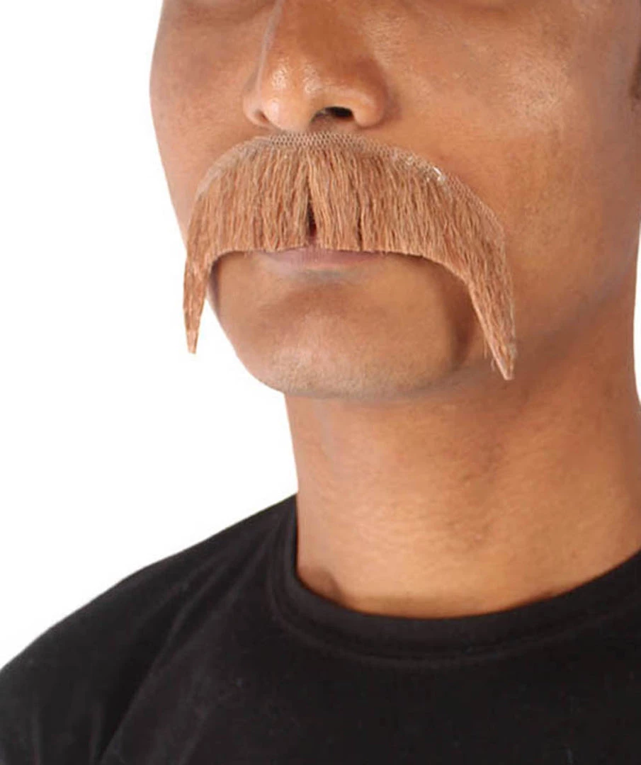 Men's Horseshoe Human Hair Mustache | Facial Hair Multiple Colors Option | HPO 29 Men's Horseshoe Human Hair Mustache | Facial Hair Multiple Colors Option | HPO