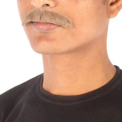 Men's Borat Human Hair Mustache | Facial Hair Multiple Colors Option | HPO