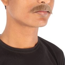 Men's Borat Human Hair Mustache | Facial Hair Multiple Colors Option | HPO