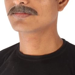 Men's Borat Human Hair Mustache | Facial Hair Multiple Colors Option | HPO