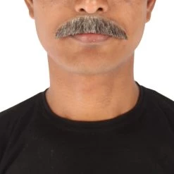 Men's Borat Human Hair Mustache | Facial Hair Multiple Colors Option | HPO