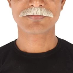 Men's Borat Human Hair Mustache | Facial Hair Multiple Colors Option | HPO