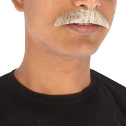 Men's Borat Human Hair Mustache | Facial Hair Multiple Colors Option | HPO