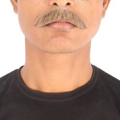 Men's Borat Human Hair Mustache | Facial Hair Multiple Colors Option | HPO 27 Men's Borat Human Hair Mustache | Facial Hair Multiple Colors Option | HPO