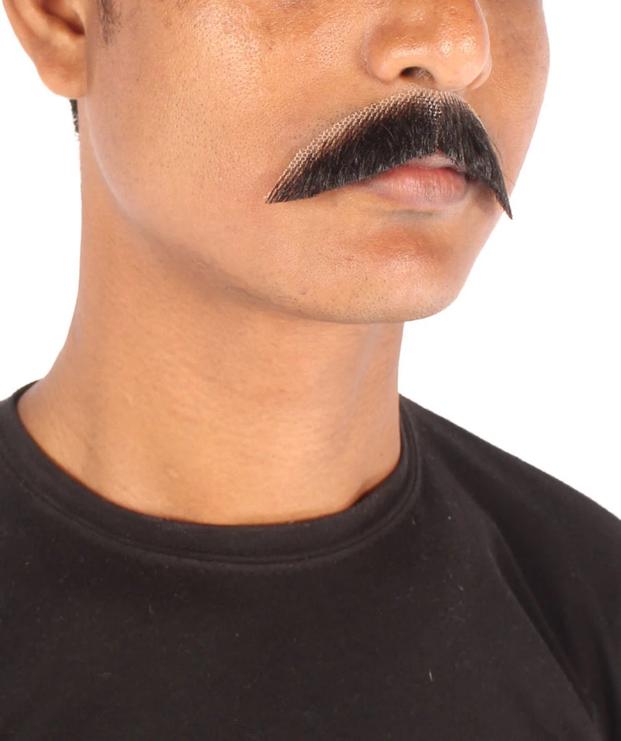 Men's Borat Human Hair Mustache | Facial Hair Multiple Colors Option | HPO 15 Men's Borat Human Hair Mustache | Facial Hair Multiple Colors Option | HPO