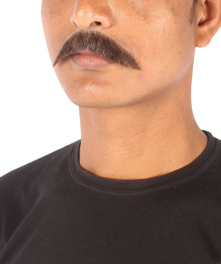 Men's Borat Human Hair Mustache | Facial Hair Multiple Colors Option | HPO 17 Men's Borat Human Hair Mustache | Facial Hair Multiple Colors Option | HPO