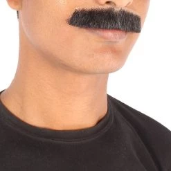 Men's Borat Human Hair Mustache | Facial Hair Multiple Colors Option | HPO