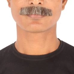 Men's Borat Human Hair Mustache | Facial Hair Multiple Colors Option | HPO