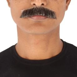 Men's Borat Human Hair Mustache | Facial Hair Multiple Colors Option | HPO