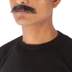 Men's Borat Human Hair Mustache | Facial Hair Multiple Colors Option | HPO