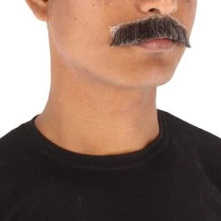 Men's Borat Human Hair Mustache | Facial Hair Multiple Colors Option | HPO