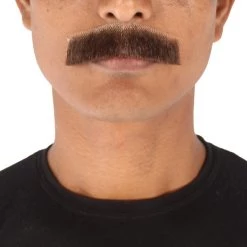 Men's Borat Human Hair Mustache | Facial Hair Multiple Colors Option | HPO