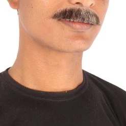 Men's Borat Human Hair Mustache | Facial Hair Multiple Colors Option | HPO