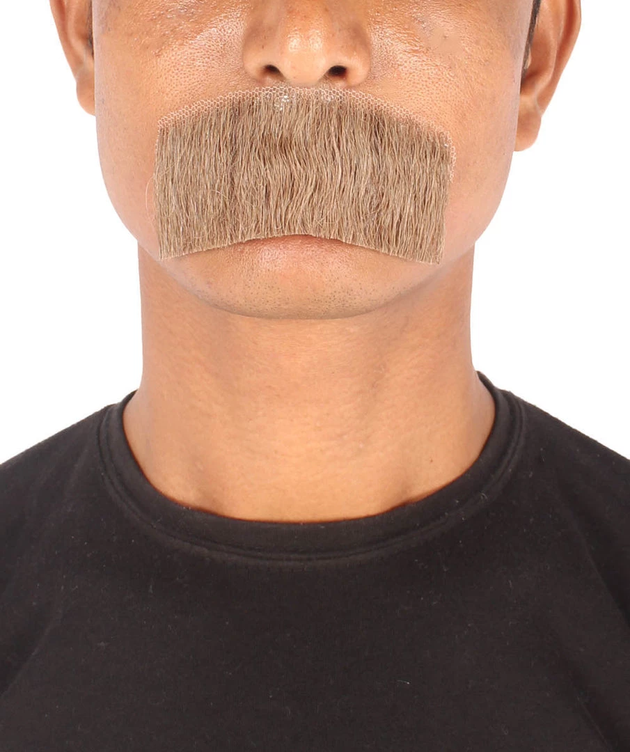 Men's Borat Human Hair Mustache | Facial Hair Multiple Colors Option | HPO 16 Men's Borat Human Hair Mustache | Facial Hair Multiple Colors Option | HPO