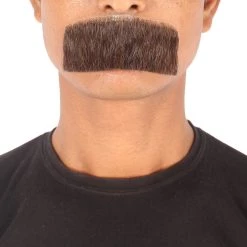 Men's Borat Human Hair Mustache | Facial Hair Multiple Colors Option | HPO 51 Men's Borat Human Hair Mustache | Facial Hair Multiple Colors Option | HPO
