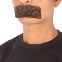 Men's Borat Human Hair Mustache | Facial Hair Multiple Colors Option | HPO 52 Men's Borat Human Hair Mustache | Facial Hair Multiple Colors Option | HPO