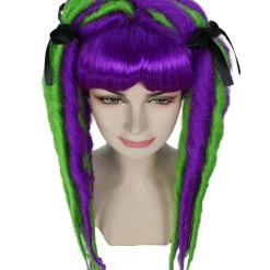HPO Neon Dreadlock Wig | Fancy Cosplay Halloween Wig | Premium Breathable Capless Cap