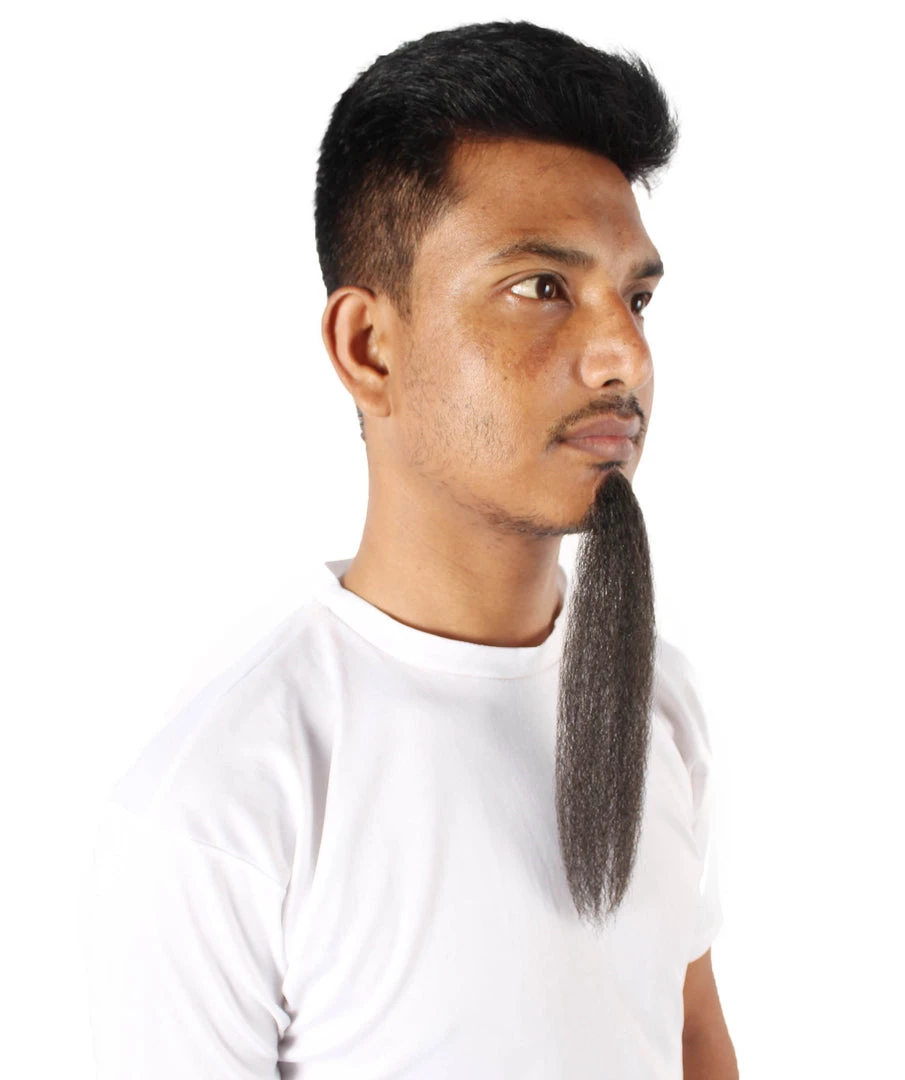 Men's Nepolean Imperial Long Beard | Black Synthetic Facial Hair | HPO 6 Men's Nepolean Imperial Long Beard | Black Synthetic Facial Hair | HPO