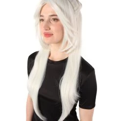 HPO Adult Women's Role-playing Anime Video Game White Wig