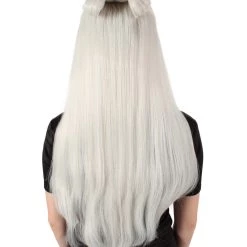 HPO Adult Women's Role-playing Anime Video Game White Wig 12 HPO Adult Women's Role-playing Anime Video Game White Wig
