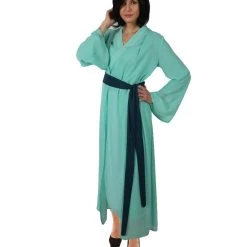 HPO Men's Adult Women’s Chinese Mythological Snake Pale Green Rob With Sash Costume