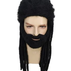 HPO Science Fiction Movie | Men's Long Length Braided Black Dreadlocks Wig | Premium Breathable Capless Cap