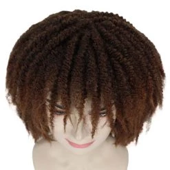 HPO Short Brown Dreadlock Women's Wig | Party Ready Fancy Cosplay Halloween Wig | Premium Breathable Capless Cap