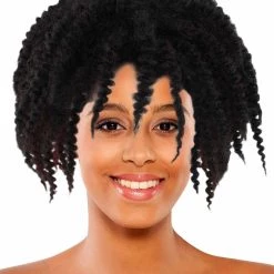 HPO Short Black Dreadlock Womens Wig | Party Ready Fancy Cosplay Halloween Wig | Premium Breathable Capless Cap Women's