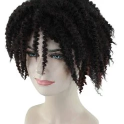 HPO Short Black Dreadlock Womens Wig | Party Ready Fancy Cosplay Halloween Wig | Premium Breathable Capless Cap Women's